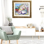 Athos Faccincani - La bellezza di Positano e il racconto dei libri antichi - 2022 (olio su tela) Athos Faccincani - La bellezza di Positano e il racconto dei libri antichi - 2022 (olio su tela)