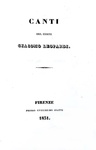 Il capolavoro poetico di Giacomo Leopardi: Canti - Firenze 1831 (rara e ricercata prima edizione)