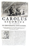 L'opera omnia del grande storiografo Carlo Sigonio - Opera omnia - Milano 1732-37 (sette volumi)