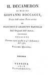 Giovanni Boccaccio - Il Decameron - Venezia, Vitarelli 1813 (con 4 belle tavole - ottima legatura)
