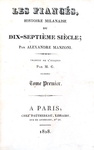 Alessandro Manzoni - Les fiancés histoire milanaise - 1828 (prima o seconda traduzione francese)