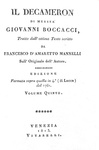 Giovanni Boccaccio - Il Decameron - Venezia, Vitarelli 1813 (con 4 belle tavole - ottima legatura)