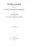 Istruzioni per le preture forensi ed urbane nel regno Lombardo-Veneto - Milano 1823 (prima edizione)
