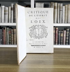 Montesquieu - Defense de l'Esprit des loix & La Roche - Critique - Geneve 1750 (raro - firma Necker)