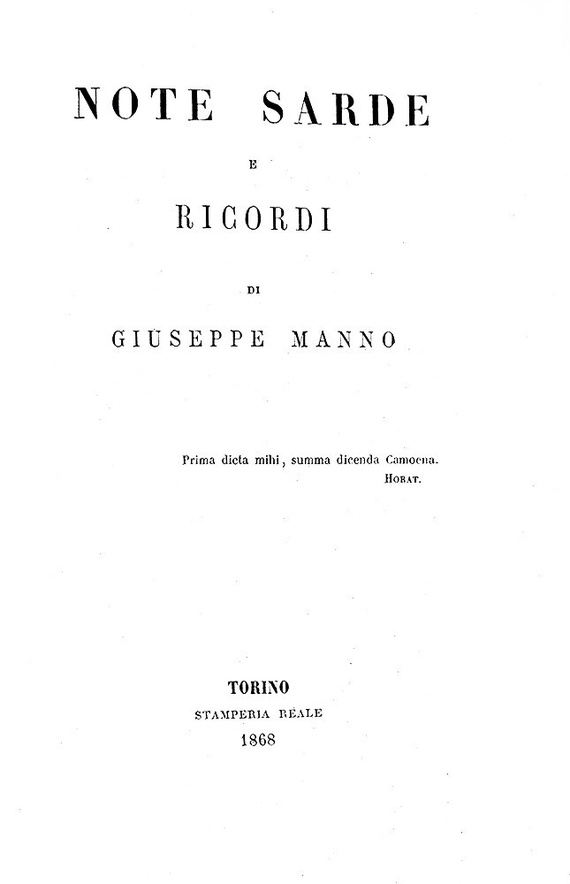 Storia sarda: Giuseppe Manno - Note sarde e ricordi - Torino, Stamperia Reale 1868 (prima edizione) Storia sarda: Giuseppe Manno - Note sarde e ricordi - Torino, Stamperia Reale 1868 (prima edizione)