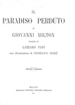 John Milton - Il paradiso perduto con illustrazioni di Gustavo Dor� - Milano 1881 (50 belle tavole)