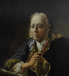 Justus Juncker - A Scholar Sitting at his Desk - inizi del XX secolo (olio su tavola)