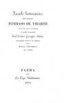 Tomas de Yriarte - Favole letterarie. Tradotte dallo spagnuolo in rime italiane - Parma, Bodoni 1834