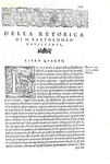 Bartolomeo Cavalcanti - La retorica, divisa in sette libri - Pesaro 1559 (rara terza edizione)