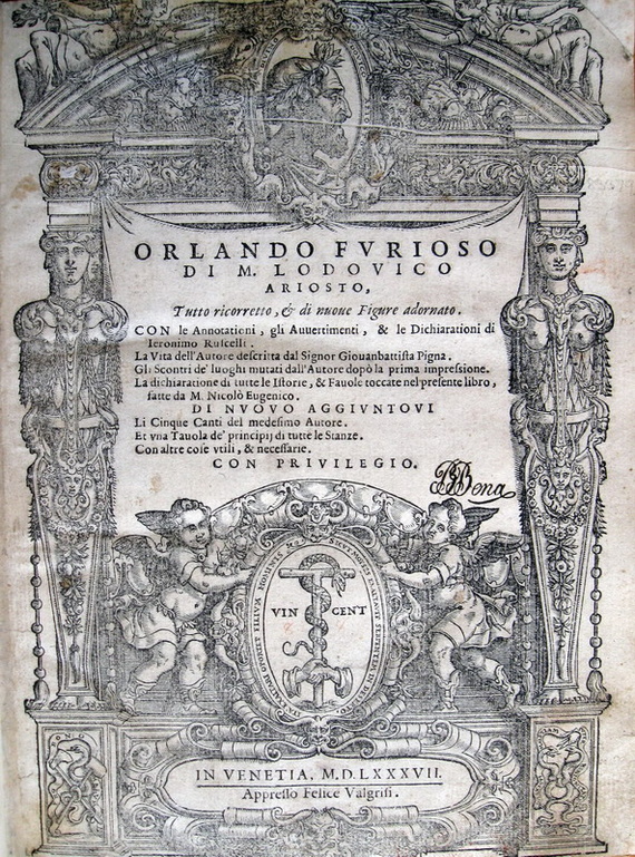 Ludovico Ariosto - Orlando furioso tutto ricorretto et di nuove figure adornato - 1587