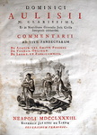 Domenico Aulisio - Commentarii ad titt. Pandectarum - 1783