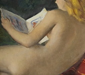 Silvio Consadori - La lettura - 1936 (olio su masonite - firmato e datato)