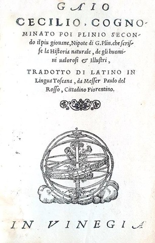 Uomini illustri nell'antica Roma: Plinio il Giovane - De gli huomini valorosi et illustri - 1548