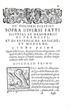 Paolo Paruta - Discorsi politici e Soliloquio - Venezia 1599 (rara e ricercata prima edizione) Paolo Paruta - Discorsi politici e Soliloquio - Venezia 1599 (rara e ricercata prima edizione)