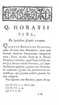 L'opera di Orazio in una bella edizione Barbou: Horatius - Carmina (Satyrarum, Epistolae...) - 1775