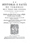Saraina - Le historie e fatti de' veronesi - Dell'origine et ampiezza della citt di Verona - 1586