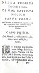 Giovanni Battista Nicolosi - Teorica del globo terrestre - Roma, Manelfi 1642 (rara prima edizione)