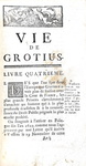 Jean Levesque de Burigny - Vie de Grotius avec l'histoire de ses ouvrages - 1752 (prima edizione)