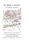 Cardarelli - Il sole a picco. 22 disegni di Giorgio Morandi - 1929 (prima edizione - copia nr 924)