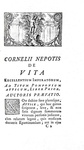 Cornelio Nepote - De vita excellentium imperatorum - Paris, Barbou 1754 (bella legatura - figurato)