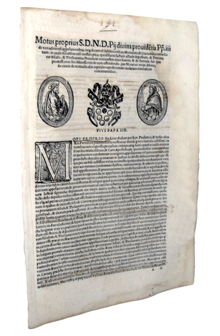 Moto proprio di Pio IV sulle cause fiscali e criminali - Roma, Blado 1565