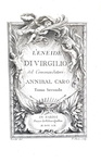 L'Eneide di Virgilio del commendatore Annibal Caro - Parigi (con 34 incisioni - bella legatura)