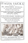 Ferdinando Ughelli -Italia sacra sive de episcopis Italiae - 1717/22 (legatura nobiliare - figurato)