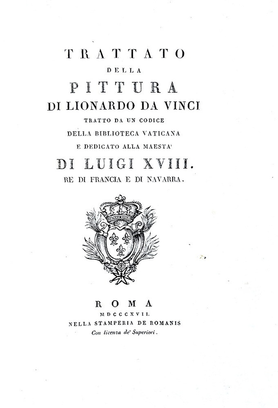 Leonardo da Vinci - Trattato della pittura tratto da un codice inedito - Roma 1817 (con 23 tavole) Leonardo da Vinci - Trattato della pittura tratto da un codice inedito - Roma 1817 (con 23 tavole)
