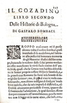 Gaspare Bombaci - Historie memorabili della città di Bologna - per Gio. Battista Ferroni - 1666