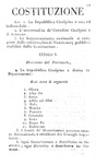 Costituzione della Repubblica Cisalpina dell'anno VI repubblicano - Milano - 1 Settembre 1798