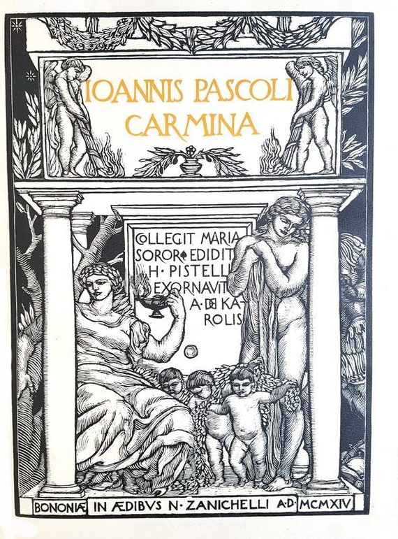 Giovanni Pascoli - Carmina - Zanichelli 1914 (rara prima edizione tirata in 500 esemplari numerati)