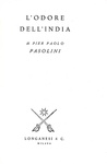 Pier Paolo Pasolini - L'odore dell'India - Milano, Longanesi 1962 (non comune prima edizione)