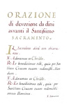 Uno splendido manoscritto devozionale: Esercizj et orazioni da dirsi ogni giorno - fine Seicento