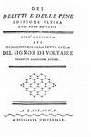 Un simbolo dell'Illuminismo: Cesare Beccaria - Dei delitti e delle pene - 1769 (raro e ricercato)