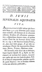 Le Satire di Aulo Persio Flacco e Decimo Giunio Giovenale: Sulpiciae Satyrarum - Paris, Barbou 1776