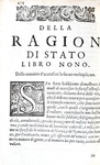 Un classico di politica: Giovanni Botero - Della ragione di Stato - Venezia, Giolito 1598