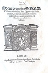Moto proprio di Pio IV che disciplina i benefici ecclesiastici - Roma, Blado 1563