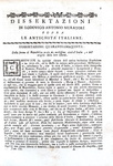 Ludovico Antonio Muratori - Dissertazioni sopra le antichit italiane - Napoli 1763 (con 8 tavole)