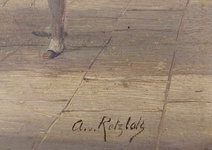 Anton von Rotzlatz - Il libraio e il bibliofilo. La trattativa - 1880 circa (olio su tavola lignea)