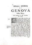 Giovanni Francesco Doria - Della storia di Genova - Modena 1750 (seconda e definitiva edizione)