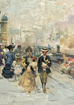 Carlo Brancaccio - Il lungo Senna a Parigi e le sue edicole - ca. 1895/1900 (olio su tavola lignea)