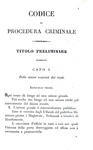 Codice di procedura criminale per gli stati di s.m. il re di Sardegna - Torino 1847 (prima edizione)