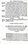 I Geoponica: Constantini Caesaris selectarum praeceptionum de agricultura - Venetiis 1538