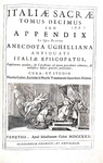 Ferdinando Ughelli -Italia sacra sive de episcopis Italiae - 1717/22 (legatura nobiliare - figurato)