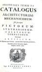 La pittura nell'antichit classica: Francois du Jon - De pictura veterum libri tres - Rotterdam 1694