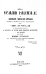 Pietro Castiglioni - Della monarchia parlamentare e dei diritti e doveri del cittadino - Milano 1859