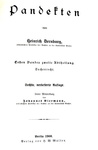 La Pandettistica tedesca: Dernburg - Pandekten - Berlin 1900