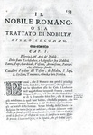 Giovanni Pietro de' Crescenzi Romani - Il nobile romano ossia trattato di nobilt - BOlogna 1693