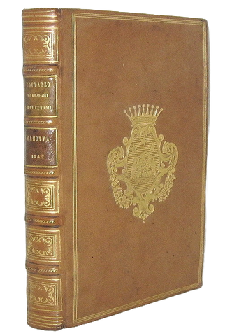 La navigazione nel '500: Bottazzo - Dialogi maritimi - 1547 (prima edizione - legatura alle armi)