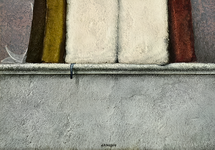 Il 'pittore senza errori': Armodio - Bianco e nero, 1994 (tempera su tavola - con due pubblicazioni)